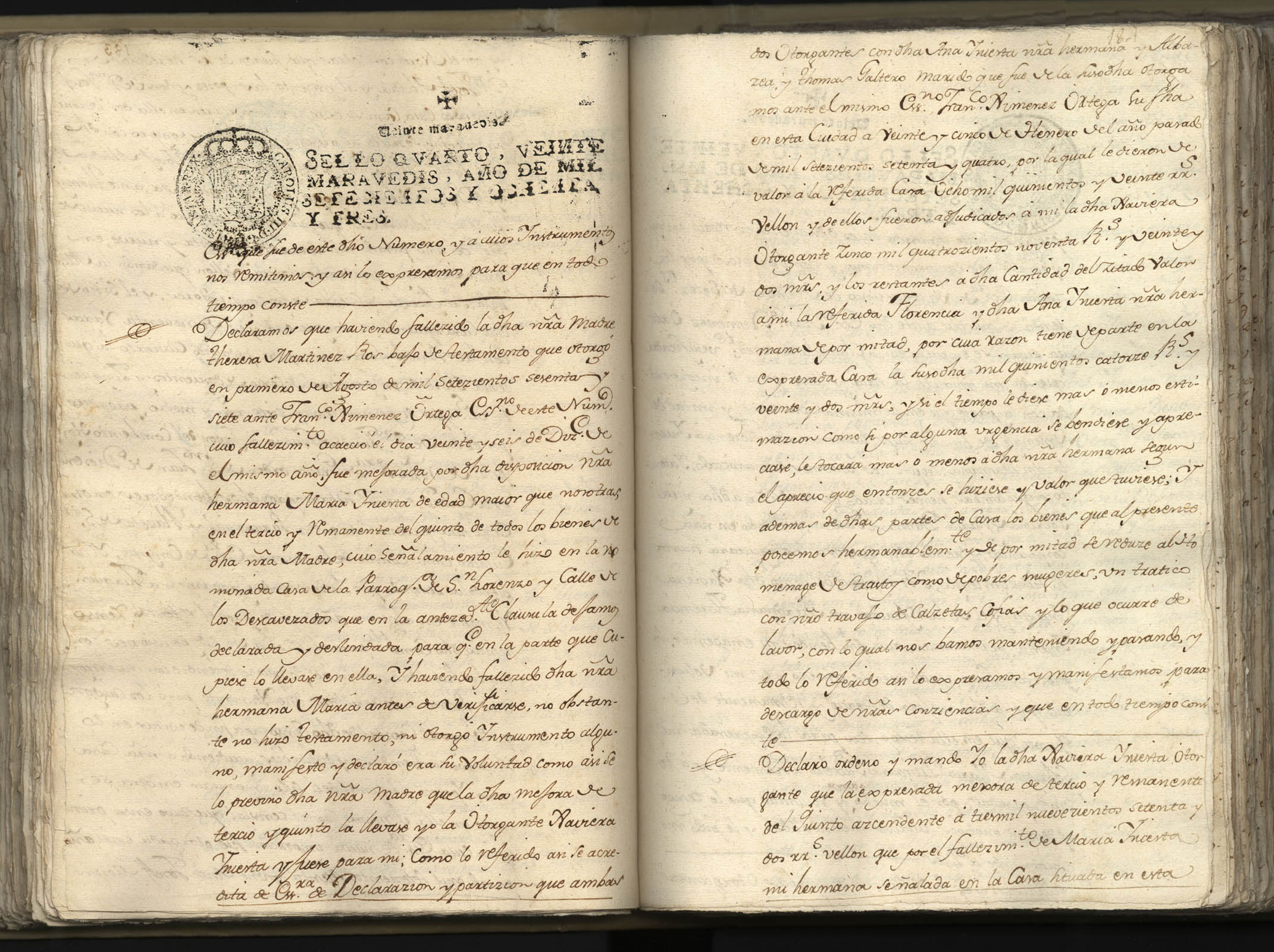 Registro de Juan Mateo Atienza, Murcia: T. 1 de enero a agosto de 1783.